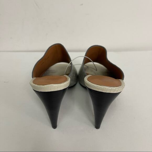 NWOT JOIE Olya Lizard Snakeskin Animal Print Mule Clog Peep Toe Heels 36.5/6.5 - Picture 6 of 12